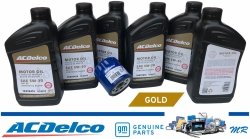 Filtr + olej silnikowy ACDelco Gold Synthetic Blend 5W30 API SP GF-6 Pontiac Firebird 5,7 V8 1998-2002