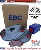 Przednie CERAMICZNE klocki RedStuff + WIERCONE NACINANE tarcze hamulcowe 320mm EBC seria GD Chrysler 300C RWD V6