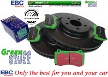 Przednie klocki GreenStuff + tarcze hamulcowe 360mm EBC seria PREMIUM Dodge Magnum 6,1 V8 SRT