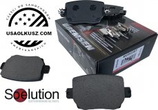 Tylne klocki hamulcowe Tesla 3 2018-2024 - PERFORMANCE - czerwone zaciski