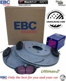 Tylne klocki Ultimax2 + NAWIERCANE NACINANE tarcze hamulcowe EBC seria GD Ford Mustang 2005-2014