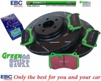 Przednie klocki GreenStuff + NACINANE tarcze hamulcowe 360mm EBC seria USR Dodge Magnum 6,1 V8 SRT