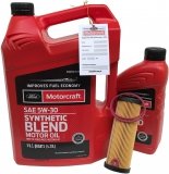 Filtr + olej Motorcraft 5W30 SYNTHETIC BLEND Lincoln Nautilus 2,7 V6 EcoBoost
