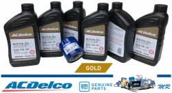 Filtr + olej silnikowy ACDelco Gold Synthetic Blend 5W30 API SP GF-6 Cadillac ATS 2,0 Turbo