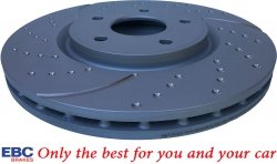 Przednia NAWIERCANA NACINANA tarcza hamulcowa 330mm EBC seria GD Chrysler Voyager FWD 2020-