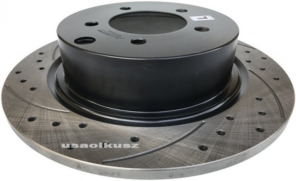 Tylna WIERCONA nacinana tarcza hamulcowa 302mm BLACK Jeep Compass