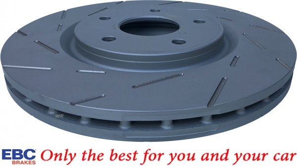 Przednie klocki Ultimax2 + NACINANE tarcze hamulcowe 330mm EBC seria USR RAM Cargo Van 2012-
