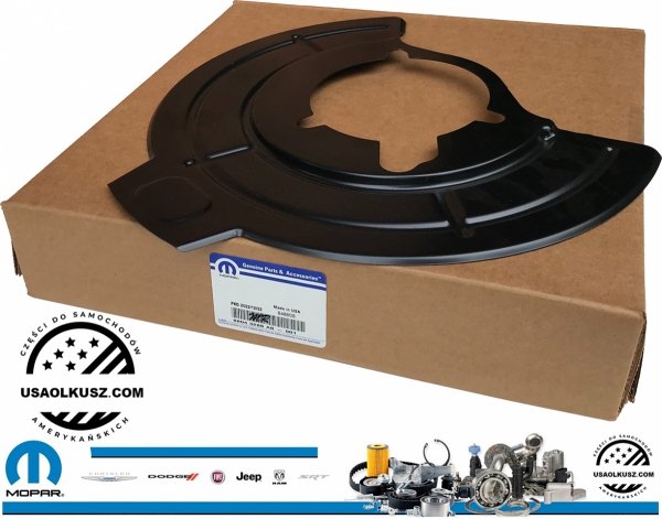 Tarcza kotwiczna osłona tarczy hamulcowej przedniej prawej Jeep Wrangler JK 2007-2018 68043286AB 52060142AA