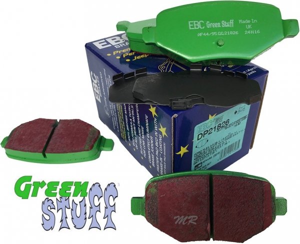 Tylne klocki GreenStuff + NAWIERCANE NACINANE tarcze hamulcowe 330mm EBC seria GD Ford Edge 2011-2014