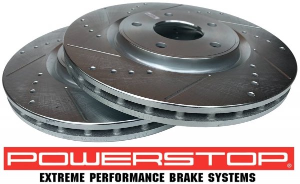 Przednia WIERCONA nacinana tarcza hamulcowa 330mm POWERSTOP Volkswagen Routan 2012-