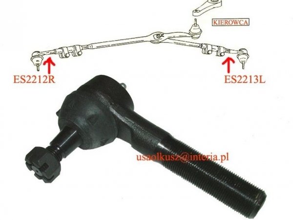 Końcówka drążka kierowniczego PRAWA Ford F-250 RWD -1997