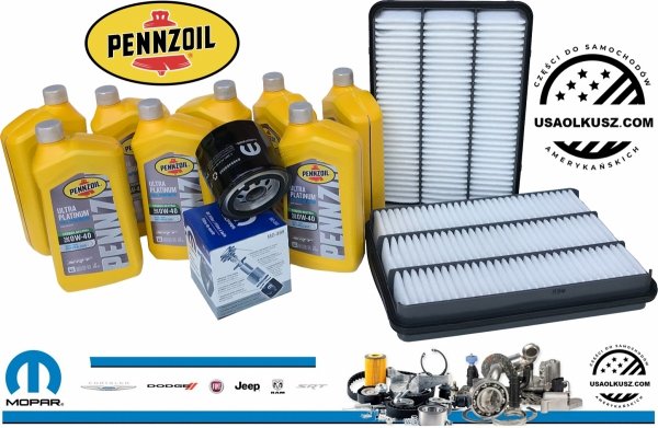 Olej Pennzoil 0W40 + filty oleju powietrza oleju MOPAR RAM 1500 TRX Supercharged