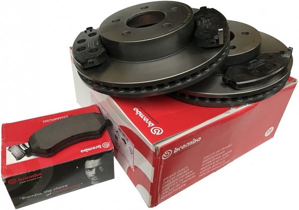 Przednie klocki oraz tarcze hamulcowe BREMBO Jeep Cherokee 2002-2007