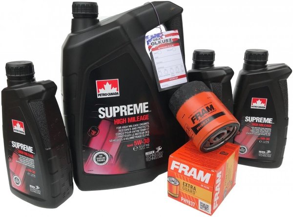 Filtr + olej do samochodów z wysokimi przebiegami SUPREME High Mileage 5W30 GMC Envoy 4,2 L6 2005-