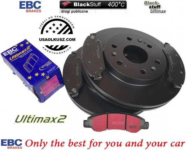 Przednie klocki Ultimax2 + tarcze hamulcowe 330mm EBC seria PREMIUM GMC Yukon 2007-2008