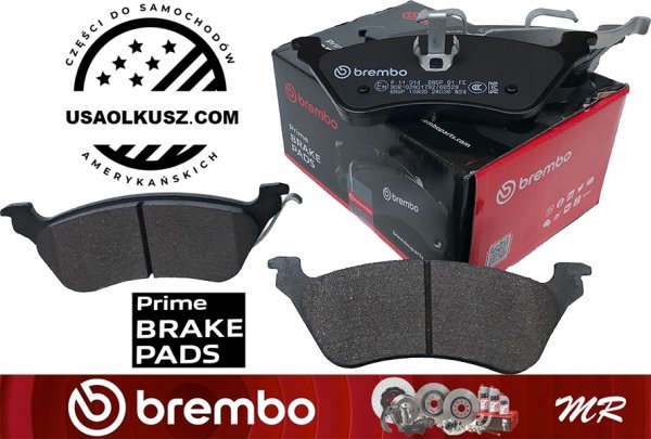 Tylne klocki BREMBO + WIERCONE NACINANE tarcze hamulcowe RED Dodge Caravan -2007