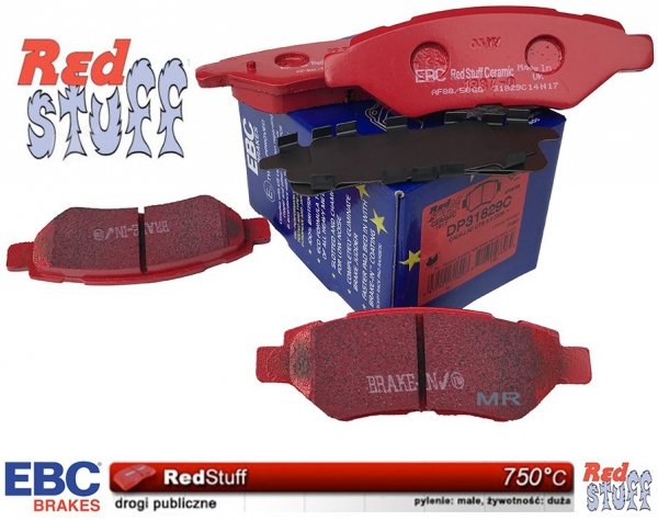 Tylne CERAMICZNE klocki hamulcowe EBC RedStuff Chevrolet Camaro 3,6 V6 -2015
