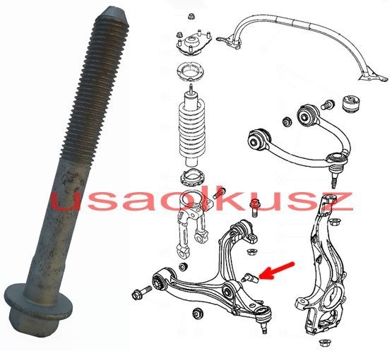 Śruba przedniego dolnego wahacza M16x2,00x135,00 Jeep Commander