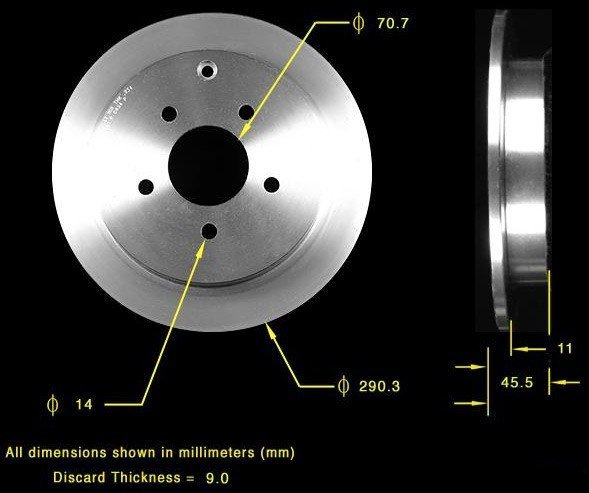 Tarcza hamulcowa tylna Pontiac Montana 2002-