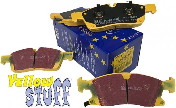 Przednie klocki YellowStuff + tarcze hamulcowe 330mm EBC seria Premium Jeep Grand Cherokee 3,6 V6