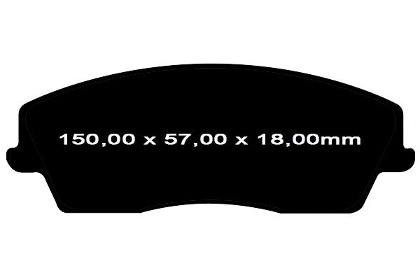 Klocki hamulcowe przednie do tarcz 320mm EBC YellowStuff Lancia Thema 2011-