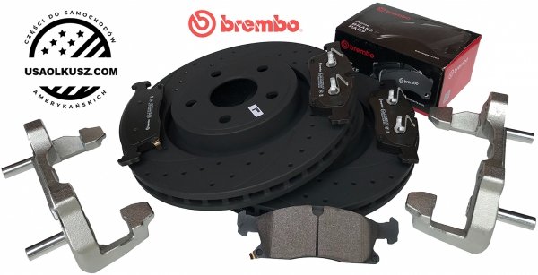 Przednie klocki BREMBO + WIERCONE tarcze hamulcowe HD  Dodge Durango 3,6 V6 2011-