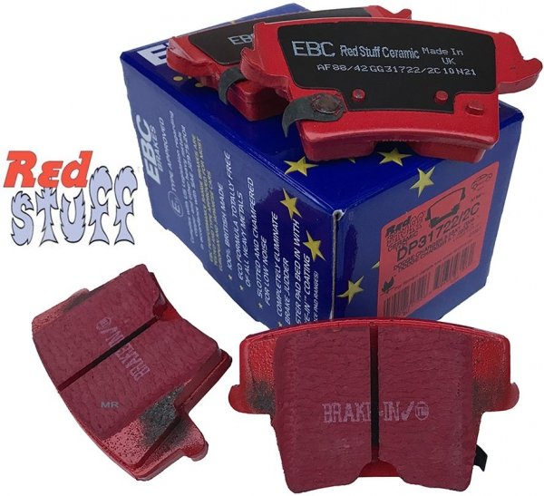 Tylne CERAMICZNE klocki RedStuff + NACINANE NIE WENTYLOWANE tarcze hamulcowe EBC seria USR Lancia Thema RWD 3,6 V6