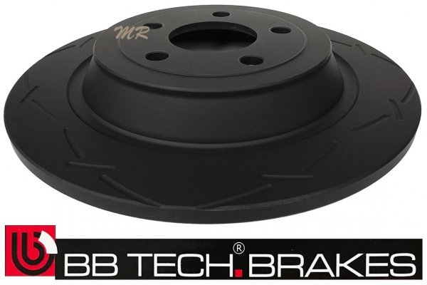 Tylne klocki + NACINANE tarcze hamulcowe 320mm BB-TECH Ford Mustang 2015-