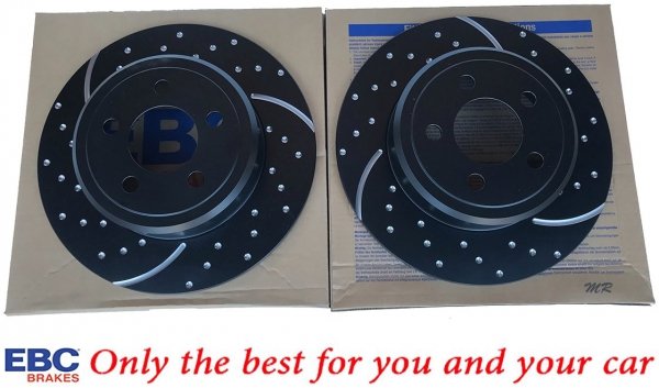 Tylne klocki Ultimax2 + WIERCONE NACINANE tarcze hamulcowe EBC seria GD Lancia Thema RWD 3,6 V6