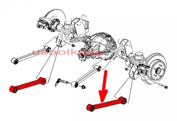 Wahacz dolny tylny Jeep Cherokee 2008-2012