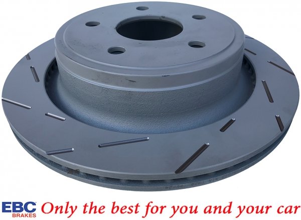 Tylne klocki Ultimax2 + nacinane tarcze hamulcowe EBC seria USR Chrysler Aspen