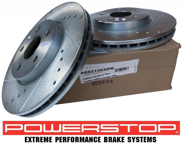 Przednia WIERCONA NACINANA tarcza hamulcowa 321mm POWERSTOP Buick LaCrosse 2010-
