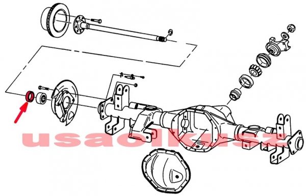 Uszczelniacz półosi tylnego koła mostu 10,5 / 11,5 Chevrolet Avalanche 2500