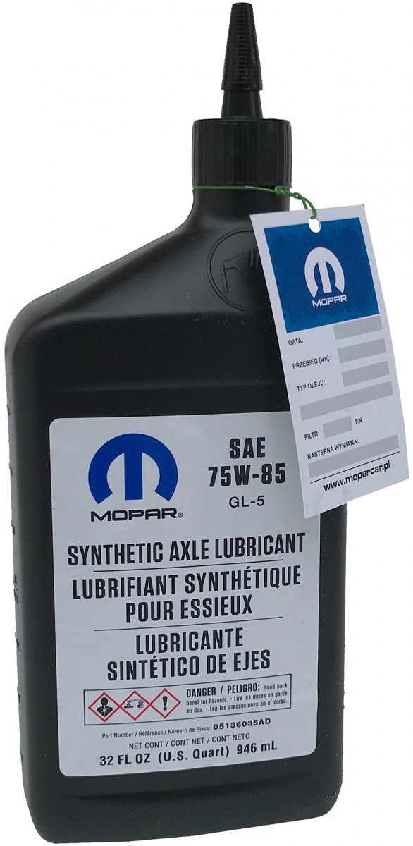 Syntetyczny olej do mostu 75W-85 GL-5 MOPAR