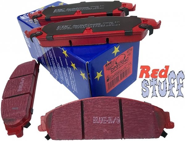 Przednie klocki REDSTUFF + tarcze hamulcowe 345mm EBC seria GD Dodge Charger