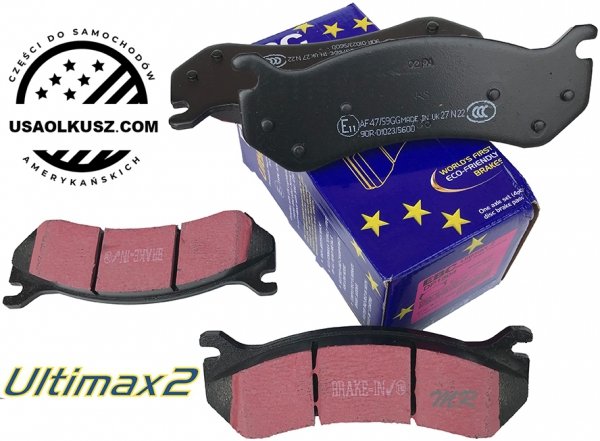 Przednie klocki Ultimax2 + NACINANE tarcze hamulcowe EBC seria USR Chevrolet Suburban 1500 -2006