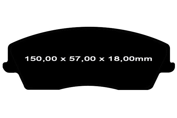 Klocki hamulcowe przednie do tarcz 320mm EBC GreenStuff Lancia Thema 2011-