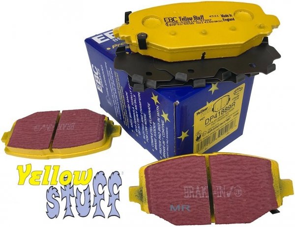 Tylne klocki YellowStuff + tarcze hamulcowe 328mm EBC seria Premium Chrysler Voyager Town Country 2012-