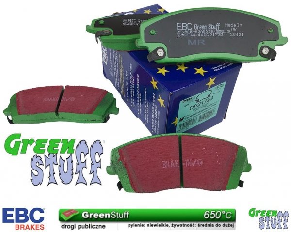 Klocki hamulcowe przednie do tarcz 320mm EBC GreenStuff Lancia Thema 2011-