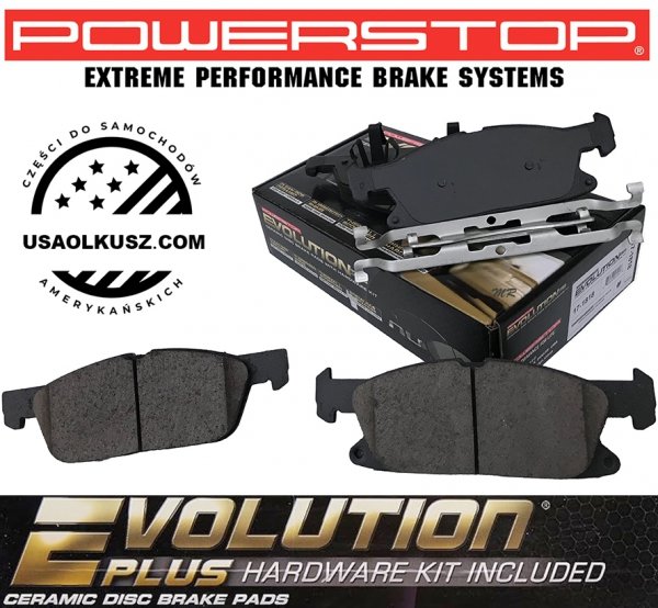 Przednie klocki Z17 + WIERCONE NACINANE tarcze hamulcowe 345mm POWERSTOP Lincoln Continental 2017-2020