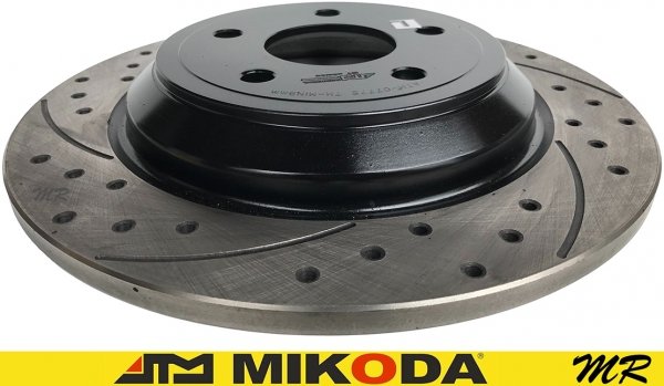 Tylna WIERCONA NACINANA tarcza hamulcowa 302mm BLACK Ford Bronco Sport 2021-