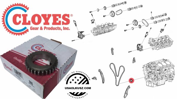 Koło zębate wału korbowego rozrządu silnika Ford Taurus 3,5 V6