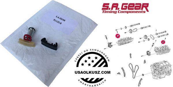 Napinacz hydrauliczny łańcucha wałków rozrządu silnika Lincoln Continental 3,7 V6