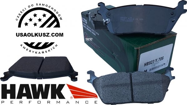 Tylne klocki HAWK LTS + tarcze hamulcowe DBA seria 4000 T3 RAM 1500 DT 2019-