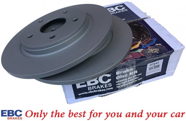 Tylne klocki Ultimax2 + tarcze hamulcowe 305mm EBC seria PREMIUM Dodge Caravan 2008-