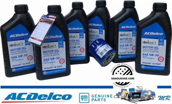 Filtr + olej silnikowy 5W30 Dexos1 Gen3 Full Synthetic API SP ACDelco Chevrolet Silverado -2006