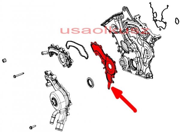 Uszczelka pompy wody MOPAR Dodge Journey 3,6 V6