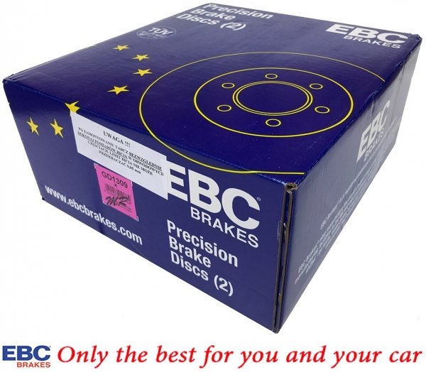 Przednia NAWIERCANA NACINANA tarcza hamulcowa 300mm EBC seria GD Ford Escape FWD 2013-2019
