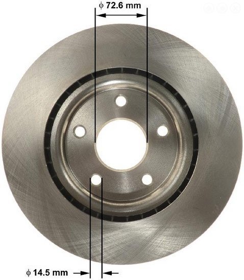 Oryginalna MOPAR tarcza hamulcowa przednia 330mm Lancia Voyager 2012-