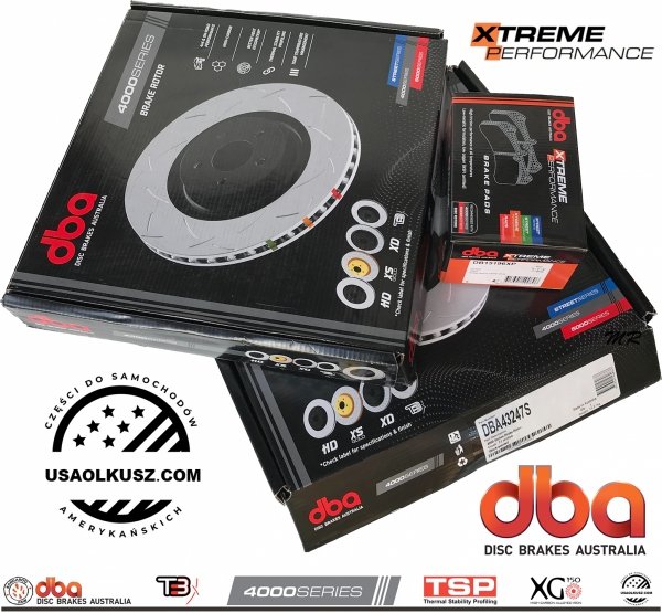 Tylne klocki Xtreme Performance + tarcze hamulcowe DBA seria 4000 T3 RAM 1500 DT 2019-